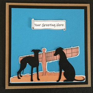 Cats or dogs with north-east England monuments greetings cards