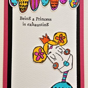 Cartão de felicitações de princesa brilhante e peculiar