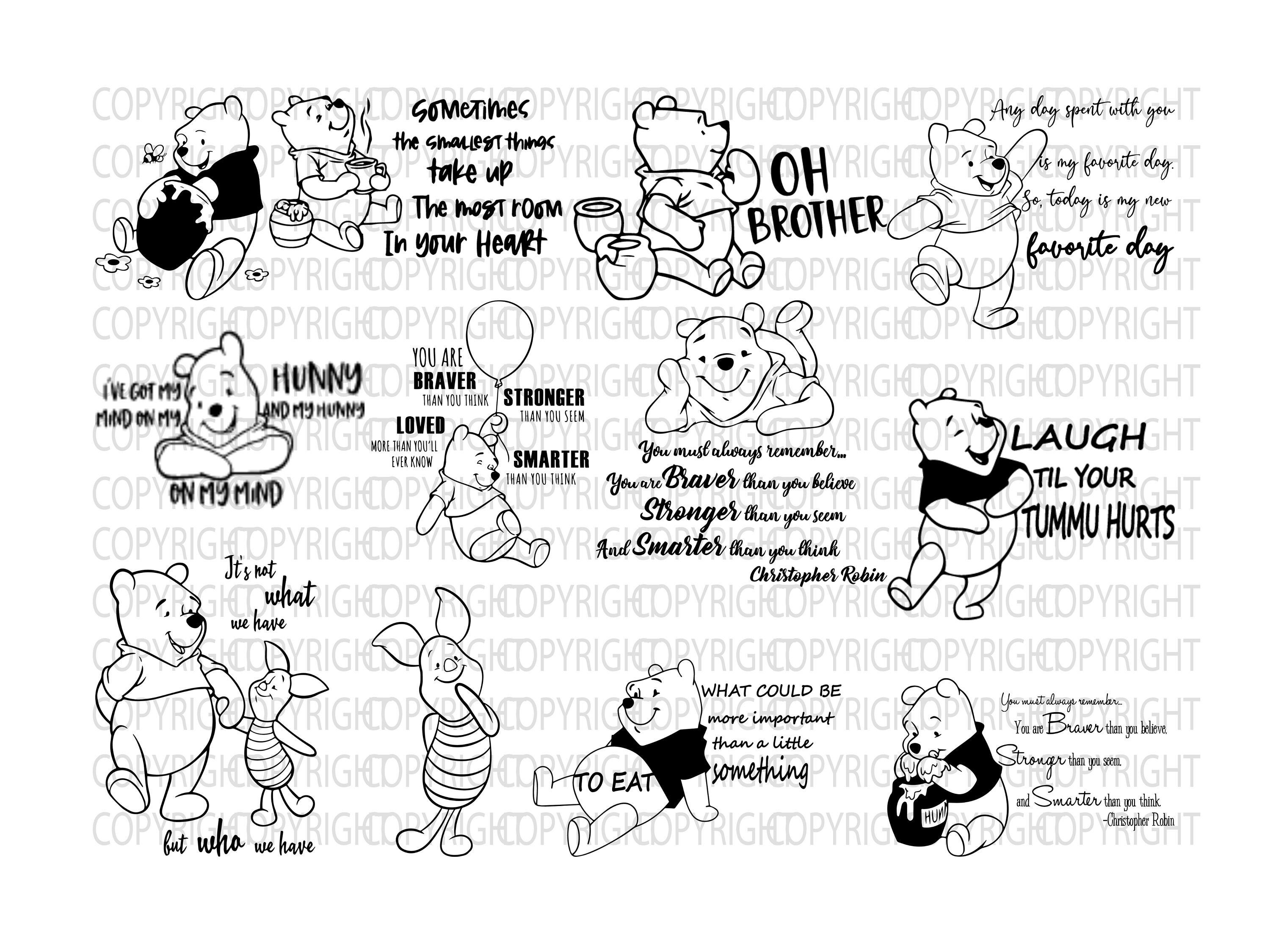 Winnie the Pooh SVG Pooh Svg Piglet Svg Tigger Svg Eeyore Svg - Etsy UK