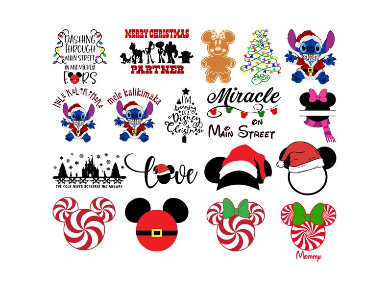 Christmas Mickey Mouse Svg Bundle Mickey Mouse Head Svg Etsy