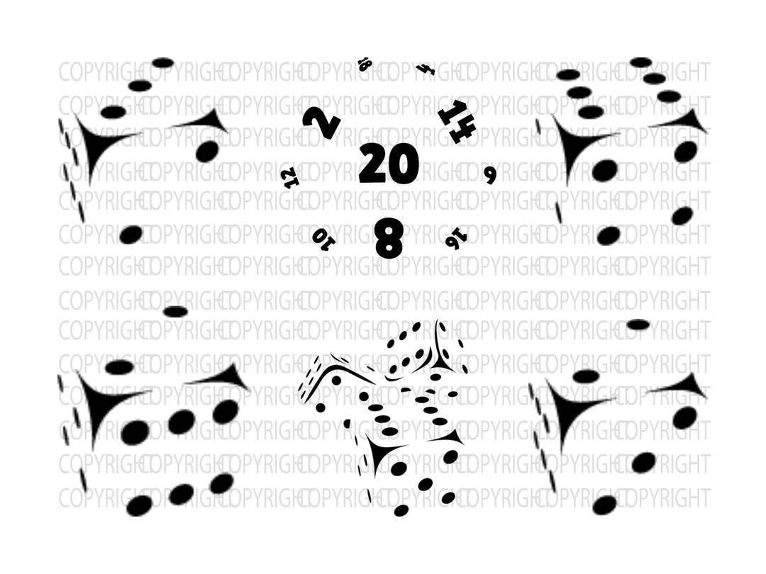 Dice SVG Bundle, Black and White Dice Svg, Dice Clip Art Pack, Two Dice