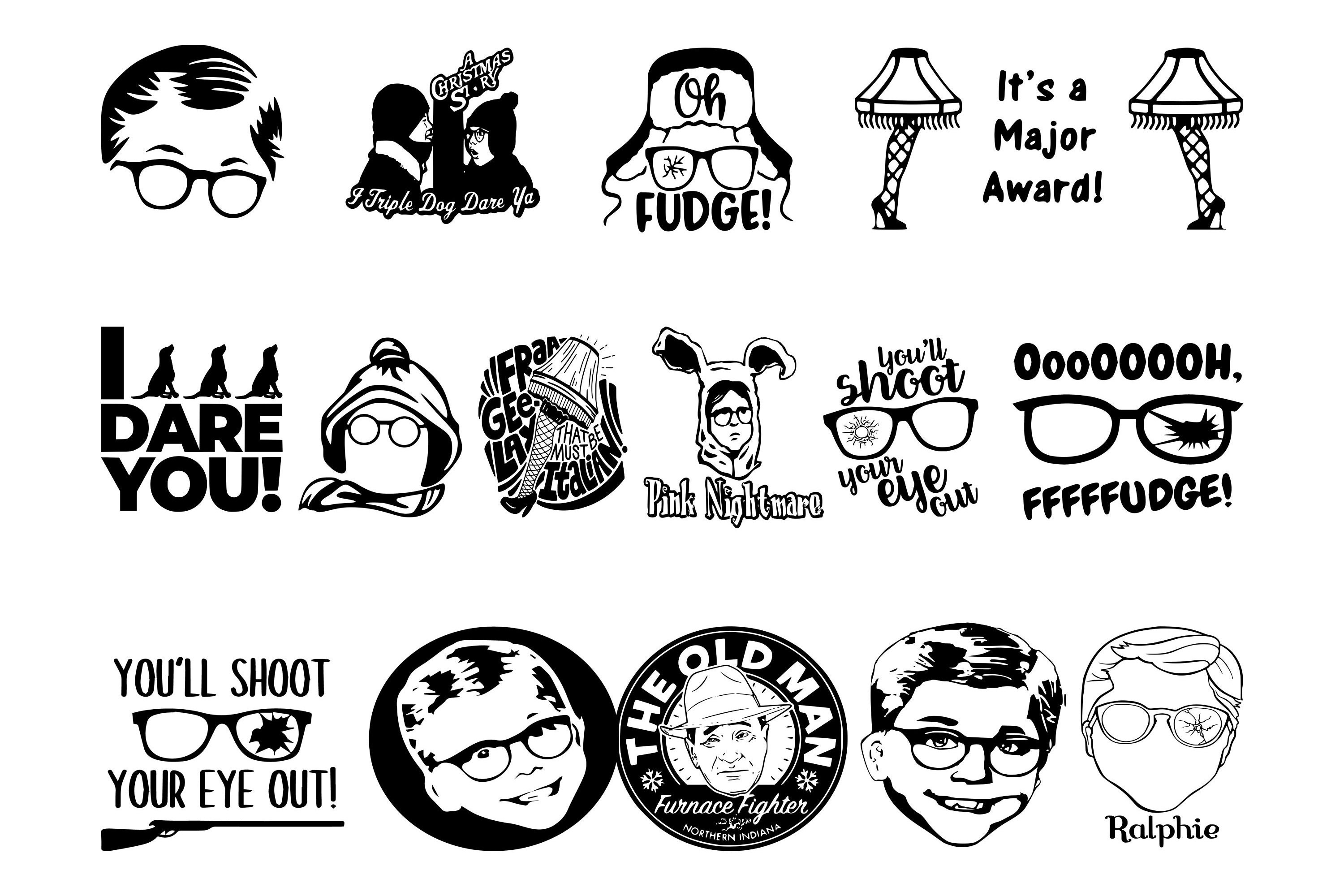 Christmas Story SVG Bundle Leg Lamp SVG Fra Gee Lay - Etsy Canada