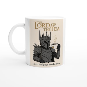 The Lord of the Tea - Sauron Cartoon - Funny Ceramic Coffee Cup for Fantasy Lovers