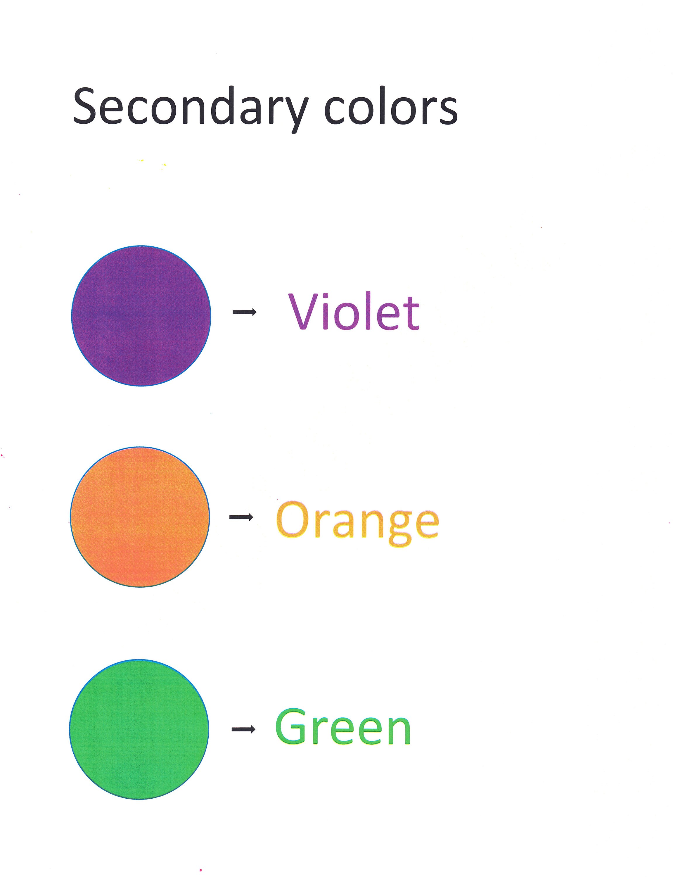 Printable for Kidsprimary Colorssecondary Colorscolors for ...