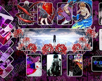 SOLO ARTE / Tappetino da gioco Tokyo Ghoul Union Arena con zone / File JPG digitale / Mazzo viola