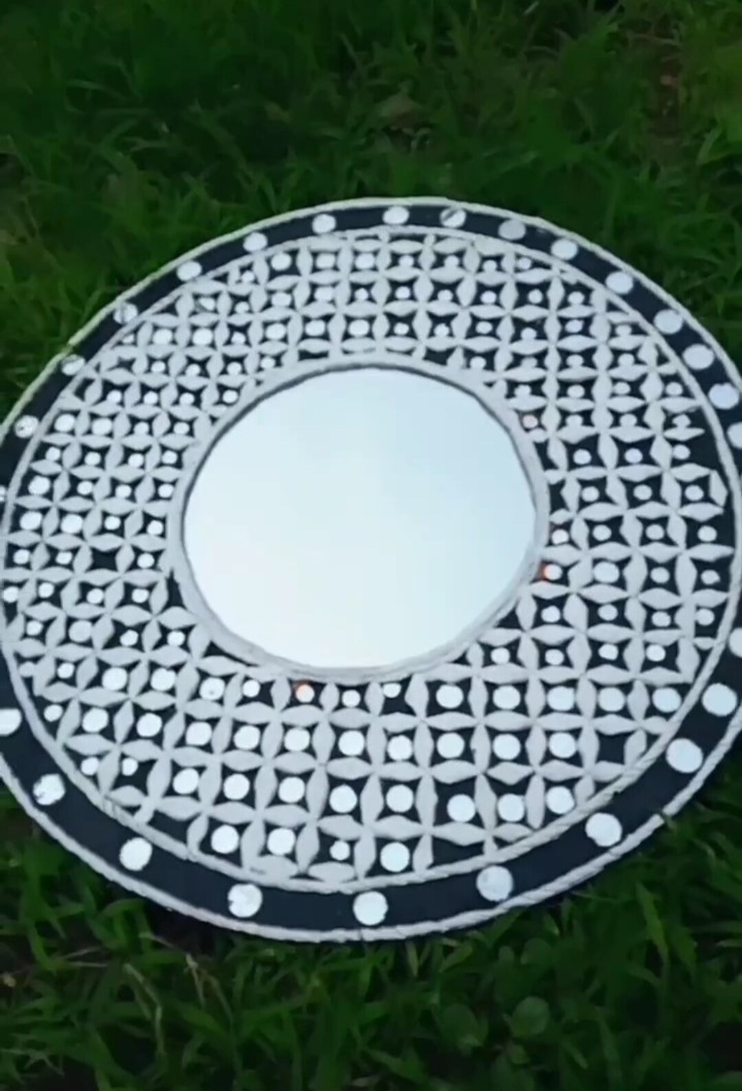 Mirror Art Work Wall Decor, Wall Frame, Clay Art,living Room Decor