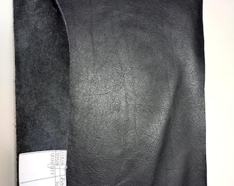 Premium Black  Leather Sheet – Smooth, Durable Leather for Crafts, Wallets, Bags & DIY Projects.