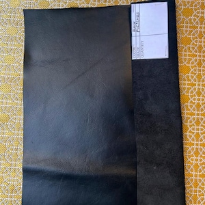 Premium Black Leather Sheet – Smooth, Durable for Crafts