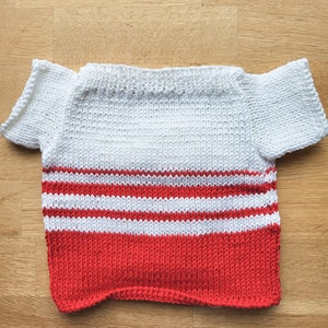 Teddy's sweater hand-knitted from cotton