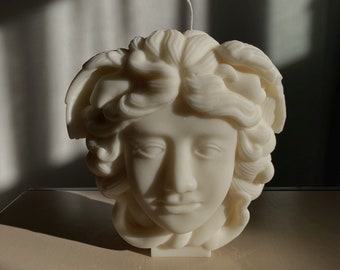 Kerze | Medusa | Skulptur | Rapswachs | vegan | Candle