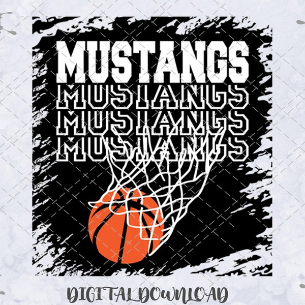Mustangs Basketball Svg