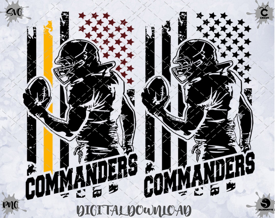 Commanders Football Svg - Etsy