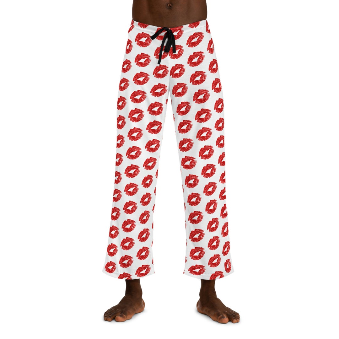 Custom Lip Print Men's Pajama Pants Custom Boyfriend Etsy