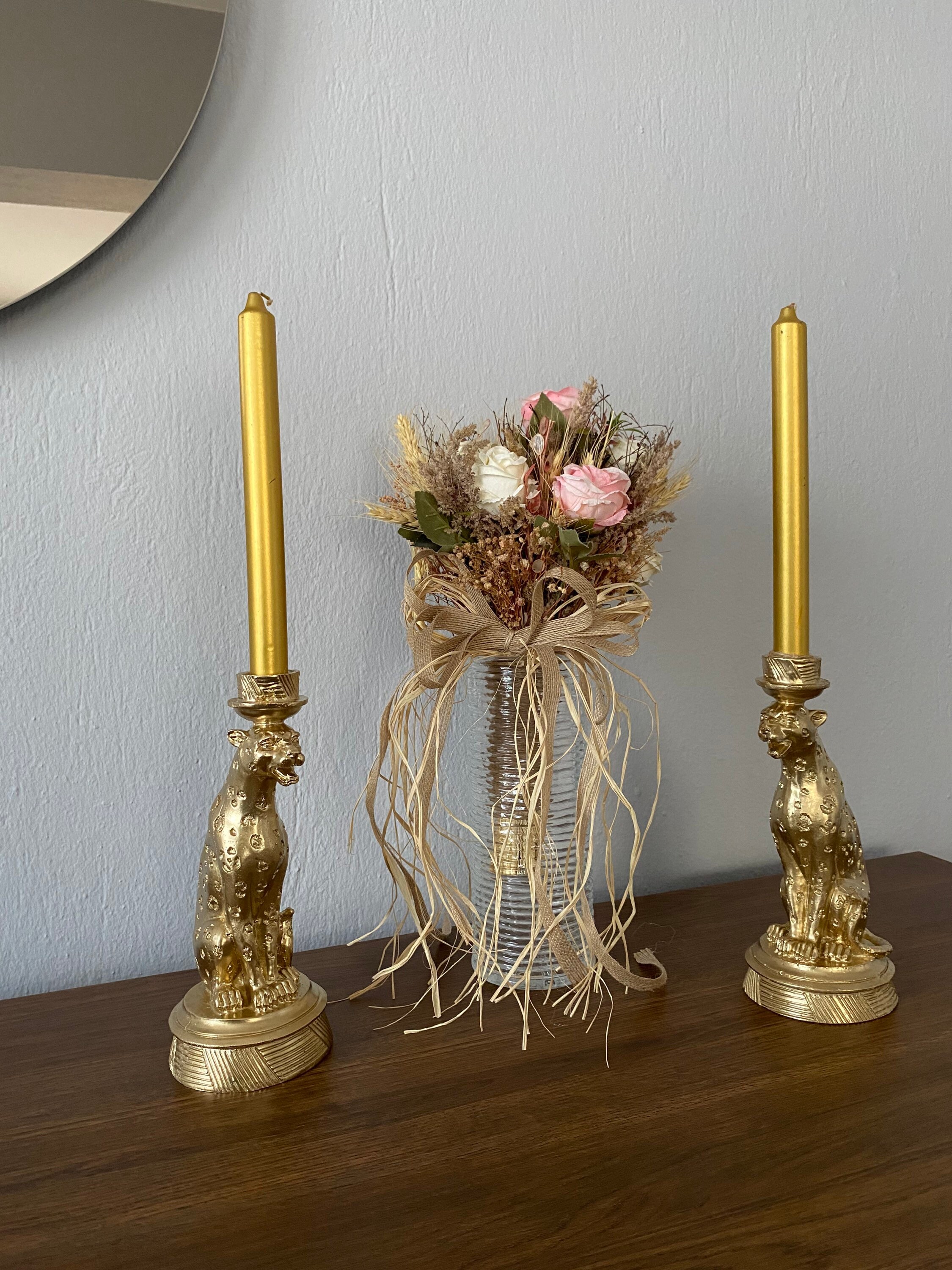 Leopard Candle Holder Leopard Candlestick Table Desk Light Etsy