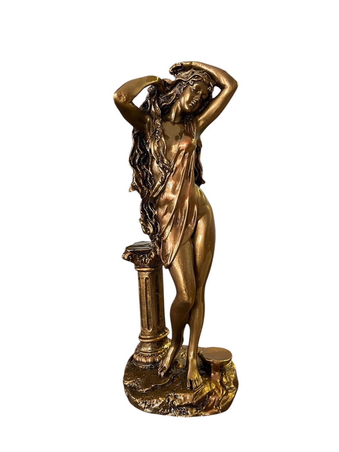 Handmade Bronze Colored Aphrodite Marble Statue - Greek Goddess ...