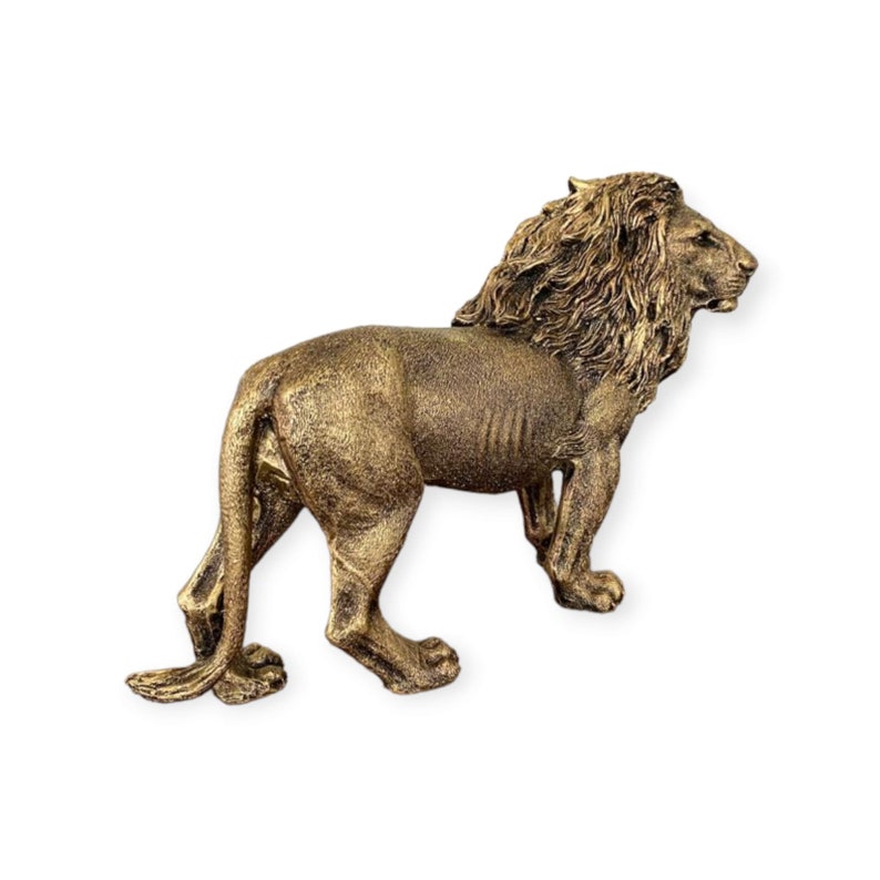Very Realistic Lion Sculpture Lion King Sculpture 14 Inch Etsy