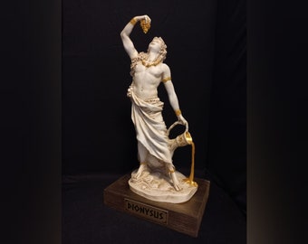 Exclusive Dionysus Greek God of Wine, Dionysus sculpture on pedestal, Handmade, Dionysus statue