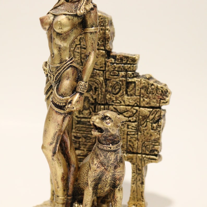 Naked Queen Cleopatra and Her Big Cat Egpht Egyptian Mythology - Etsy