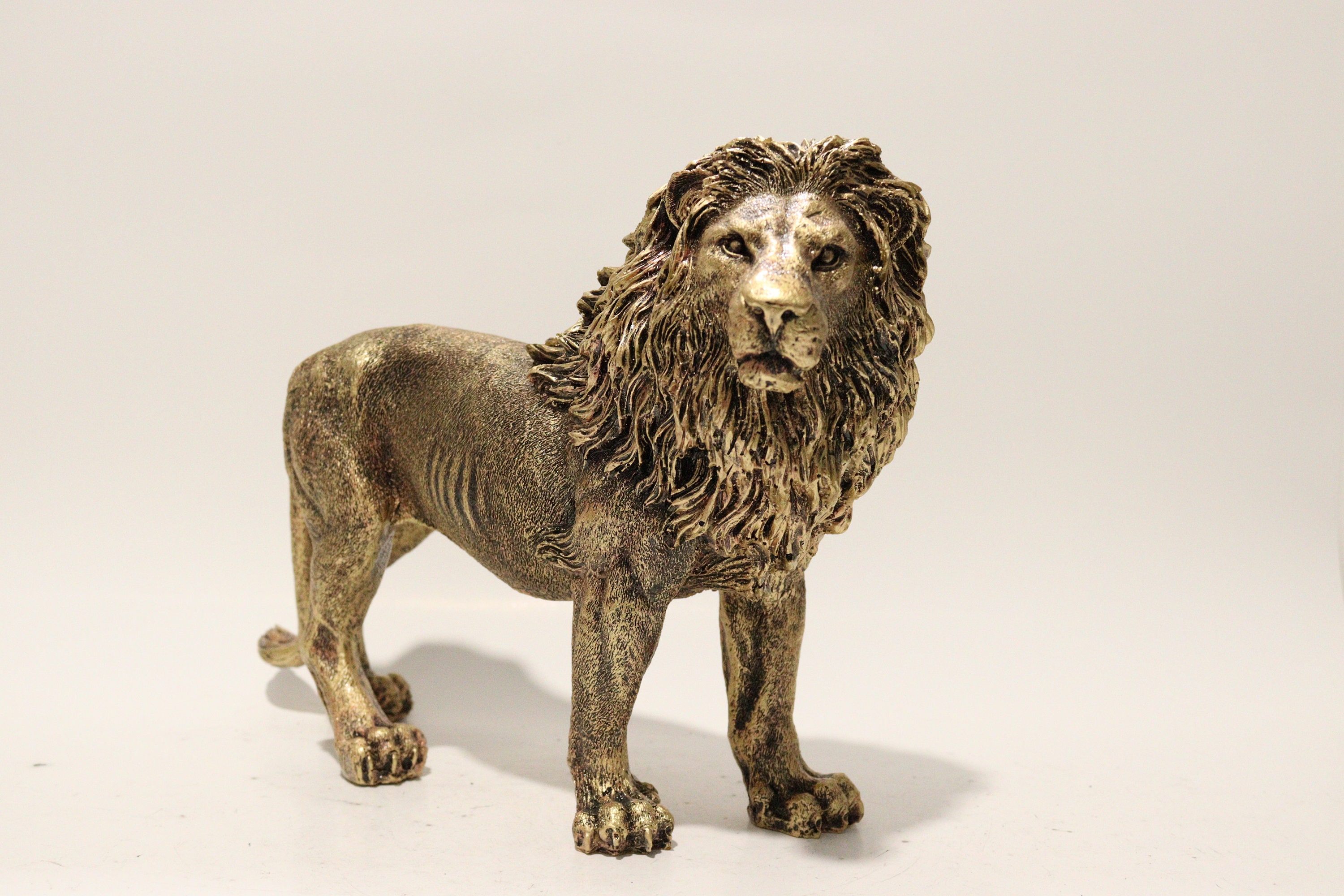 Very Realistic Lion Sculpture Lion King Sculpture 14 Inch Etsy