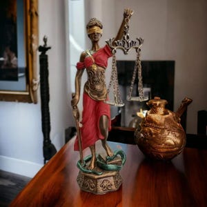 Themis Statue, Lady Justice, Office Decor, Home Decor