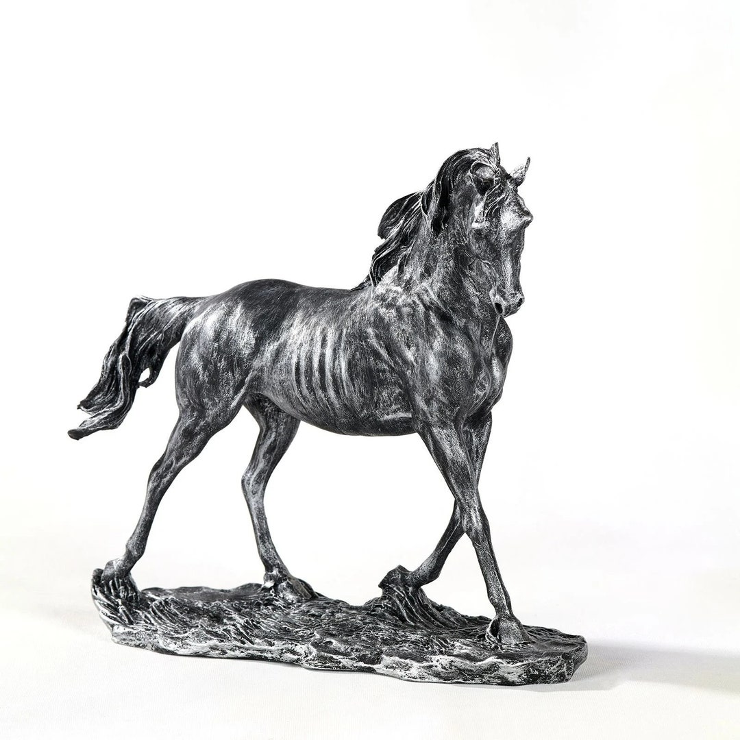Handmade Silver Horse Statue Horse Sculpture Handmade Animal Etsy