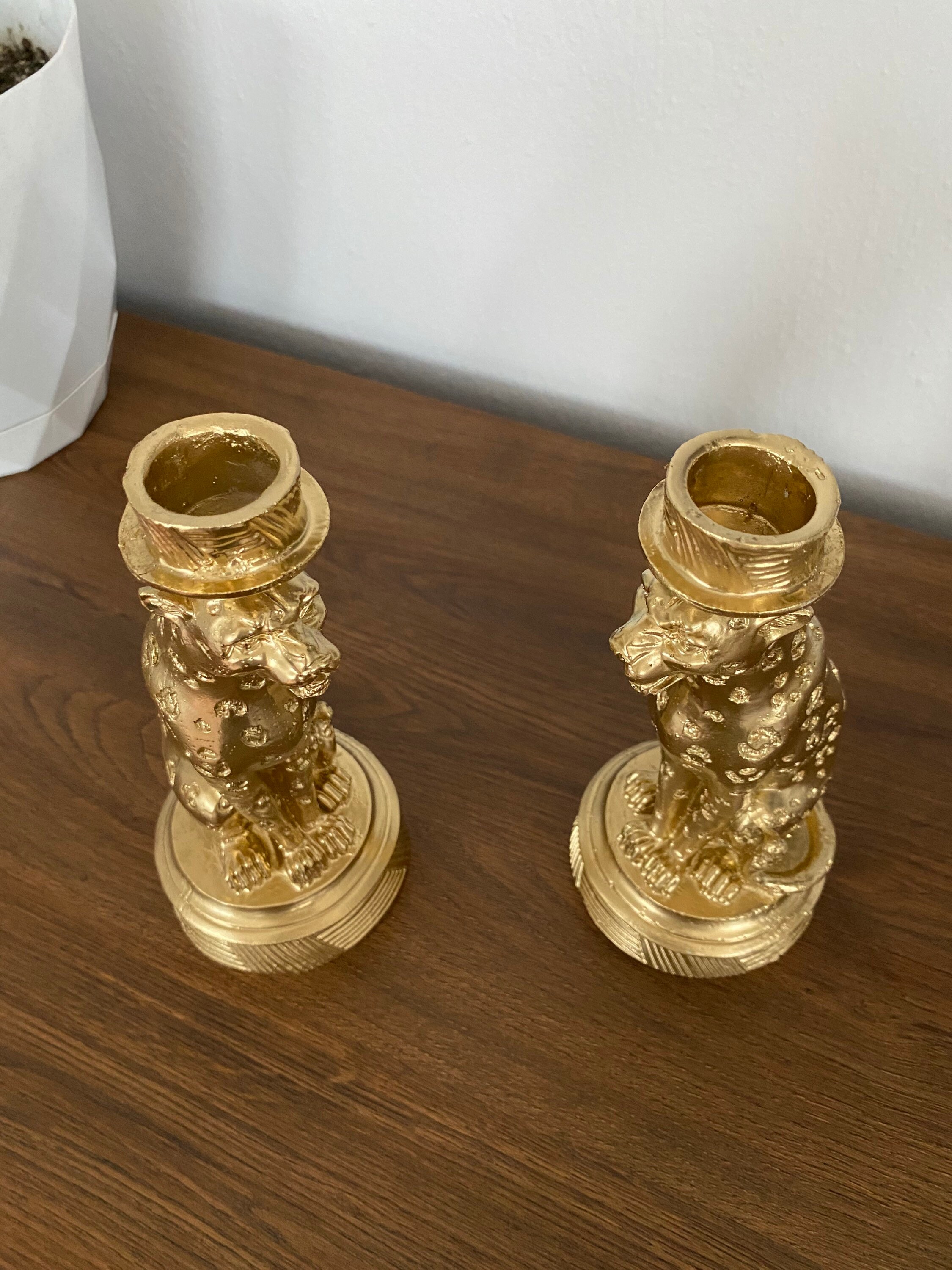 Leopard Candle Holder Leopard Candlestick Table Desk Light Etsy