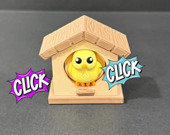 Birdhouse Fidget Clicker 3d Printed