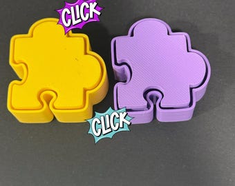 Puzzle Piece Fidget Clicker 3D Printed