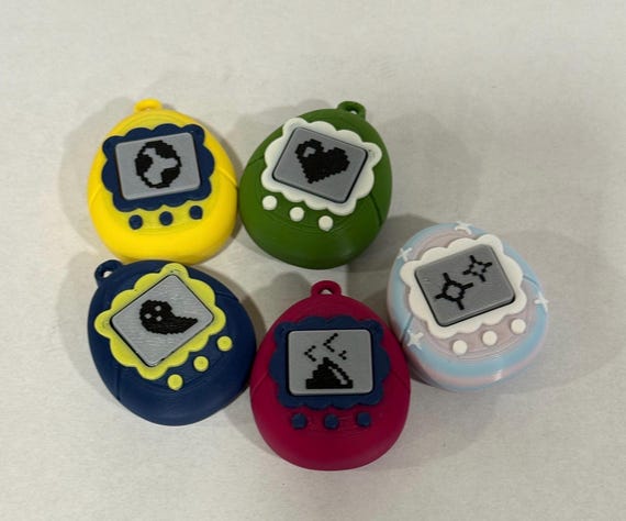 Tamagotchi Retro Virtual Pet Fidget Toy: Clickable Keychain Stress Relief