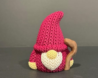 3D Printed Knitted Wizard Gnome Figurine