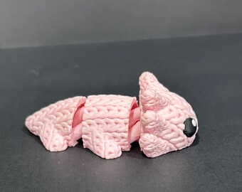 Flexi Axolotl Fidget Toy: Knitted-Style 3D Printed Desk Pet