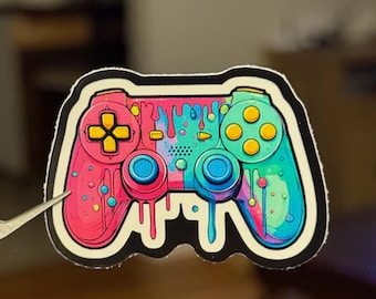 Game Controller Ice Cream Drip Sticker