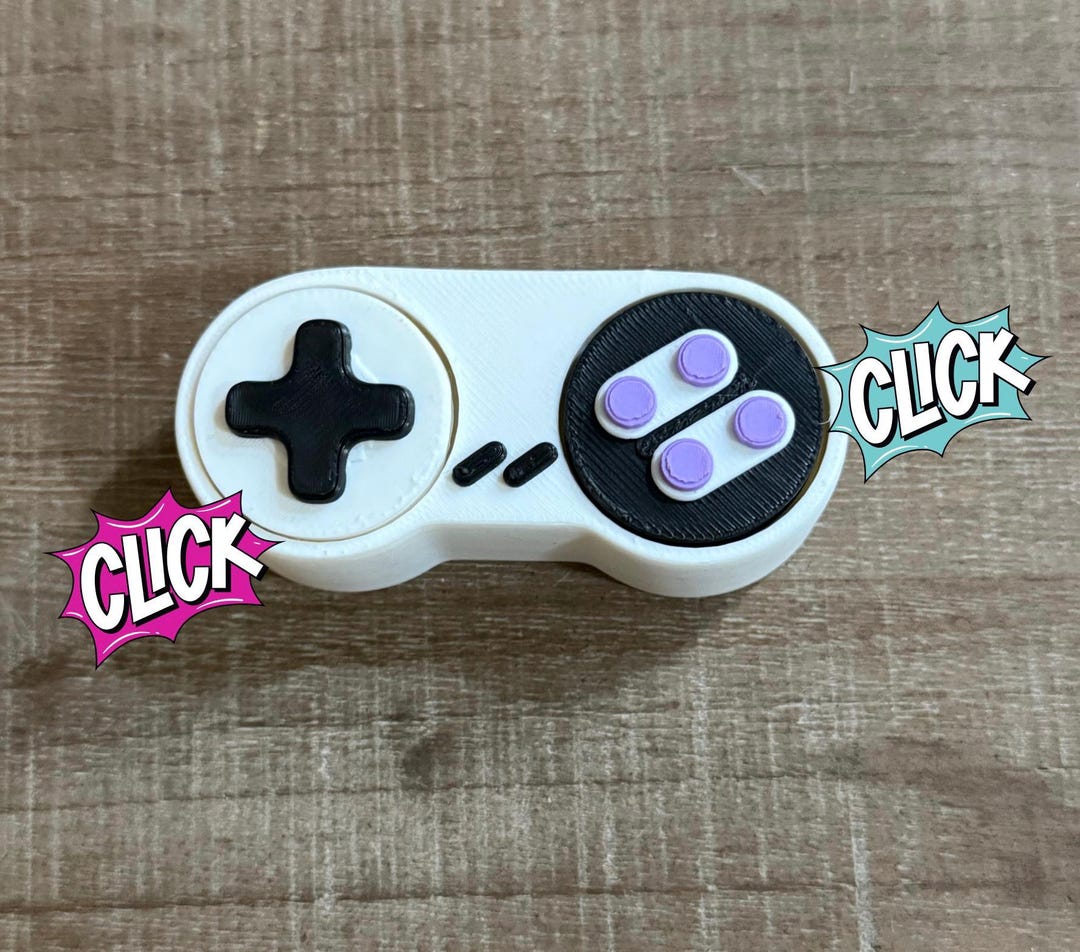 Retro Controller, 3D Printed Controller Fidget Toy – Clicky Gamepad ...