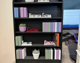 3D Printed Mini Bookshelf | 1:12 Scale Dollhouse Library Decor