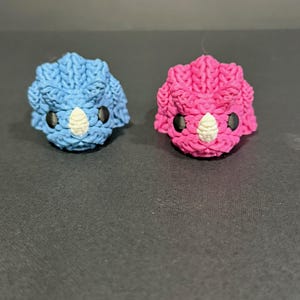 Flexi Triceratops Articulated 3D Printed Knitted Item