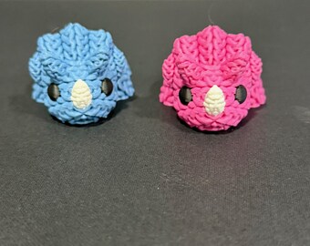 Flexi Triceratops Articulated 3D Printed Knitted Item
