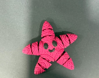 Flexi Knitted Starfish 3D Printed– Articulated Ocean Fidget Toy, Flexible Desk Pet, Unique Gift for Sea Life and Beach Lovers