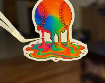 Softball or Baseball Drip Sticker