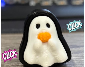 Ghost Fidget Clicker Spielzeug 3D Gedruckt: Kürbis Pal, Spooky Stress Relief