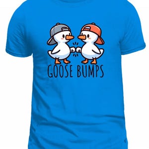 Funny Goose Bumps T-Shirt: Retro Geese Fist Bump Humor