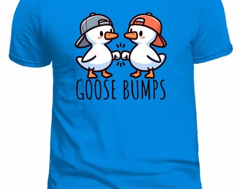Funny Goose Bumps T-Shirt: Retro Geese Fist Bump Humor
