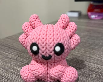 Adorable Axolotl imprimé en 3D, jolie figurine Axolotl, décoration animale Kawaii, ornement Cottagecore Axolotl, cadeau original pour amoureux des animaux de compagnie