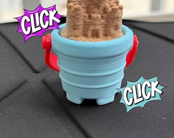 Sand Castle Fidget Clicker with Shovel