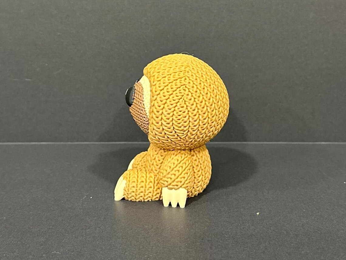 Sloth Figurine 3d-printed “knitted” Texture | Adorable Decor for Sloth ...