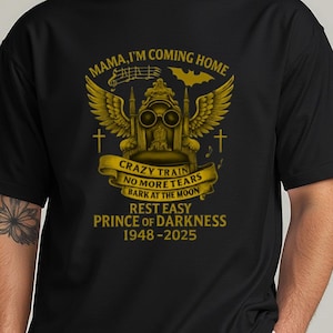 Prince of Darkness Tribute Shirt | Bat Throne Glasses Tee | Rock Legend Memorial T-Shirt | Heavy Metal Fan Gift | Unisex Gildan 5000 S-5XL