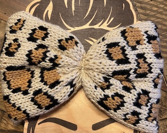 Cheetah Print Ear Warmer Digital Pattern - Addi 46 Pin & Sentro 48 Pin Knitting Machine, Knitting Machine Patterns Circular knitting machine
