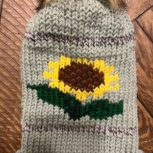Sunflower Specialty Adult Double Knit Slouchy Beanie Winter Hat NOT duplicate stitch made to order