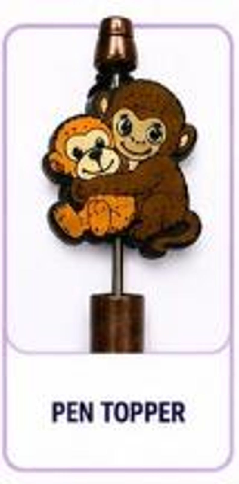 Pen Topper Keychain Monkey Can Opener Keychain, Straw Topper 8mm 10mm, Pen Topper, Cute 3D ...