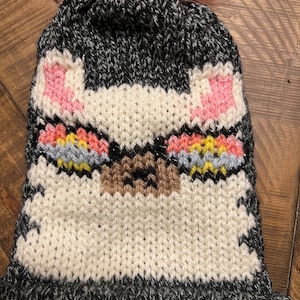 Llama Knit Hat Pattern: Circular Knitting Machine (Addi 46/Sentro 48) - Digital Download Knitting Machine Pattern, Circular knitting machine
