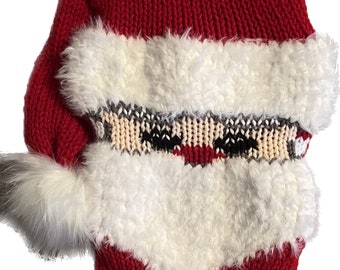 Weihnachtsmann Gesicht Wandbehang Strickmaschine Muster (Digitales Muster)
